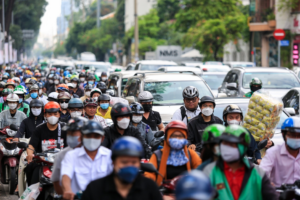 The traffic congestion in Vietnam during Tet